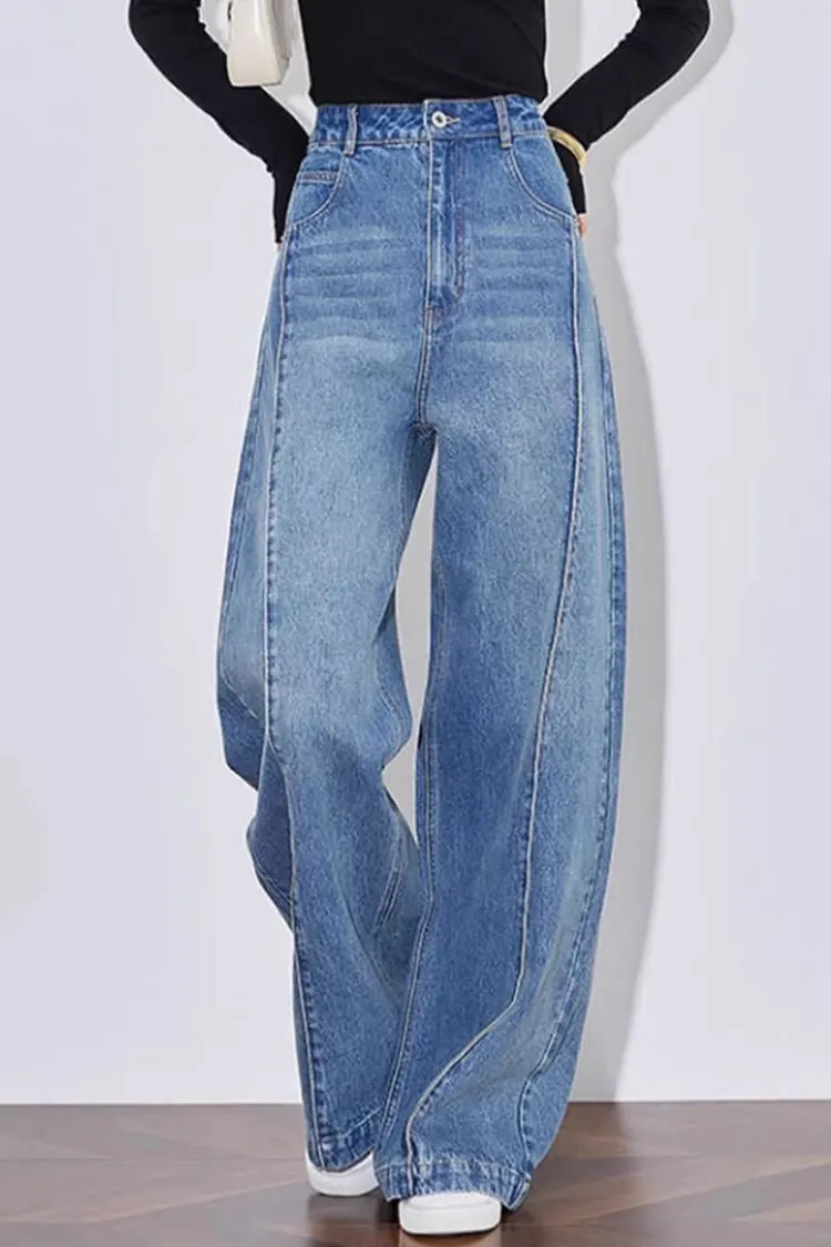 Women's High-Waisted Denim Pants