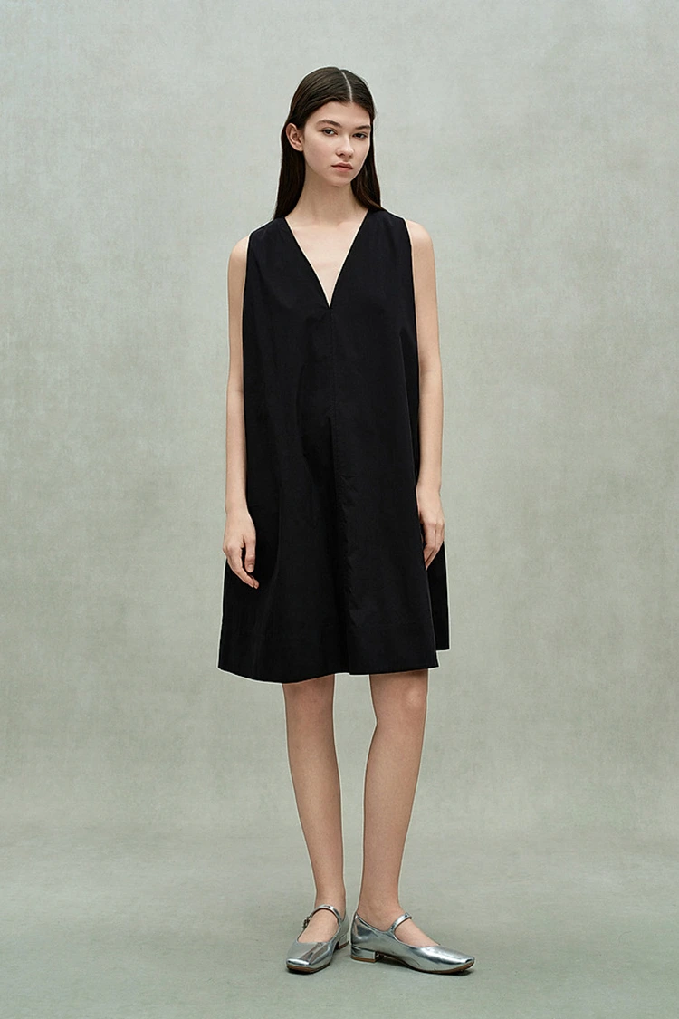 Женское хлопковое повседневное платье с глубоким вырезом и v-образным вырезом